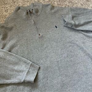 Polo Ralph‎ Lauren Gray Quarter-Zip Sweater